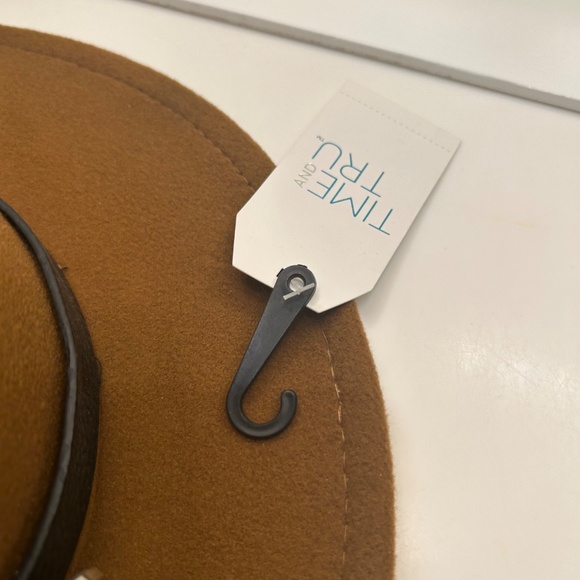 Women's Time and Tru Hat One Size Adjustable Fedora Soft Felt Wide Brim - Picture 3 of 7